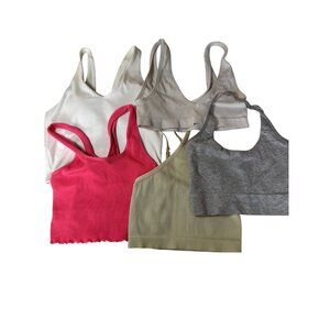Youth 5 PCS Workout Tops & Bras Size XS All In Motion Recycled Polyester & Spand